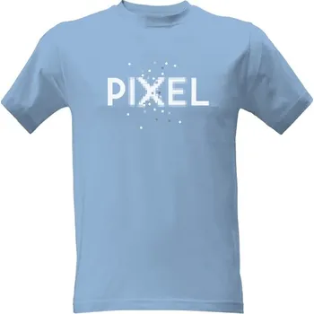 Pánské oblečení Tričko s potiskem Pixel Light Blue pánské