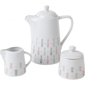 by inspire 5dílná souprava Pírka (konvice 1000ml,mléčenka 200ml,cukřenka 250ml) 7638-99-34