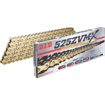 Řetězová sada pro motocykl D.I.D 525ZVM-X Gold 98 čl.