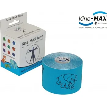Tejpovací páska Kineziologický tejpy Kine-MAX Happy Tape s obrázky, modrý