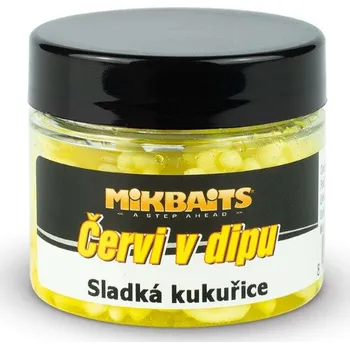 Boilies Mikbaits Červi v dipu 50ml - Pikantní švestka