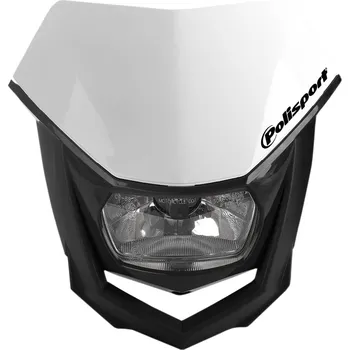 Osvětlení pro motocykl Univerzální přední maska se světlem POLISPORT HALO HEADLIGHTS BLACK