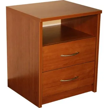 Noční stolek Lermo Dvouzásuvkový noční stolek 2 Dekor: buk iconic