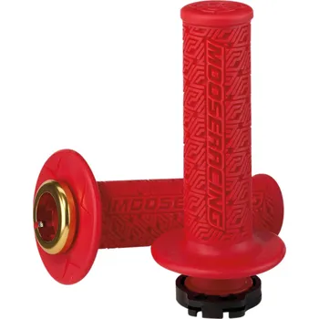 grip Motokrosové gripy MOOSE RACING LOCK-ON červená - pár