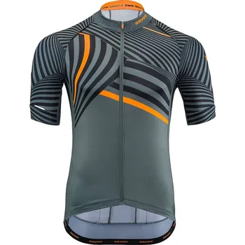 cyklistický dres Silvini Chiani s krátkým rukávem M Charcoal/Orange