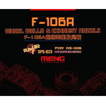 Plastikový model Meng 1/72 F-106A wheel wells & exhaust nozzle