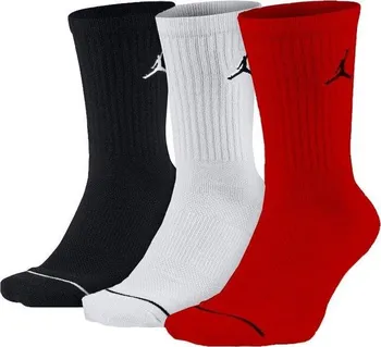 pánské ponožky NIKE Air Jordan Jumpman Crew Socks SX5545-011 Black White Gym Red L