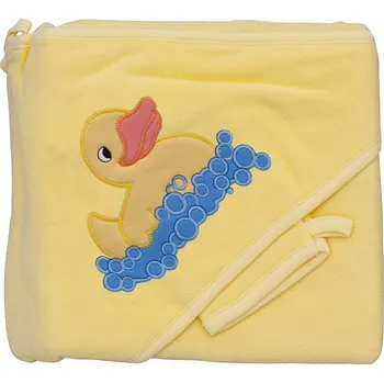 Froté ručník - Scarlett kačenka s kapucí - žlutá