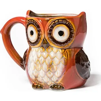 Master hrnek Sova 340 ml, červený