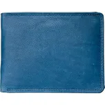 Modrá peněženka z měkké kůže s ochranou dat na kartách (RFID)