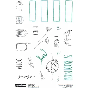 samolepka Papero amo - Samolepky arch - NAŠE DNY / Tvary I