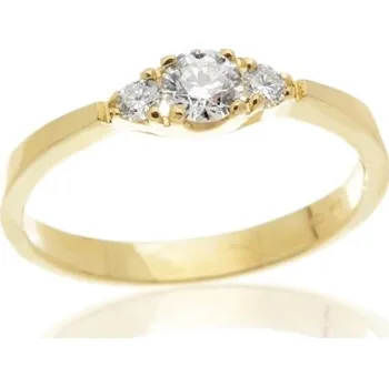 Prsten Zlatý diamantový prsten 0003 + DÁREK ZDARMA