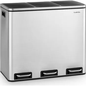 Odpadkový koš Klarstein Grandmaster 3 x 18 l koš na tříděný odpad ušlechtilá ocel