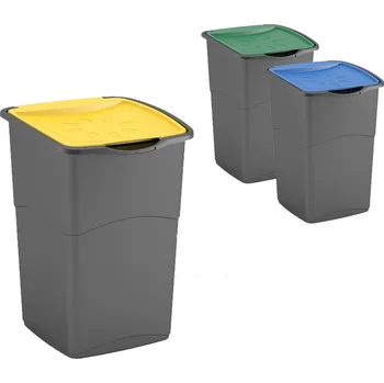 Odpadkový koš KIS Koral na tříděný odpad set 3 ks