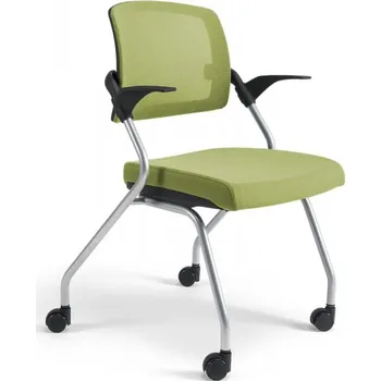 Jednací židle Konferenční židle na kolečkách Bestuhl U20 BLACK — více barev, stohovatelná Office Pro Zelená