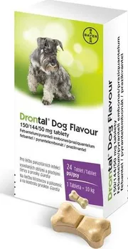 Antiparazitikum pro psa Bayer Drontal Dog Flavour 150/144/50 mg