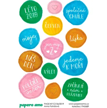 samolepka Papero amo - Samolepky arch - PAGE KIT 06 / Kolečka