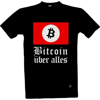 Pánská móda Tričko s potiskem Bitcoin über alles pánské