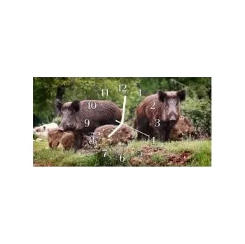 Hodiny e‑myslivost.cz Myslivecké hodiny - Bachyně se selaty - 60x30