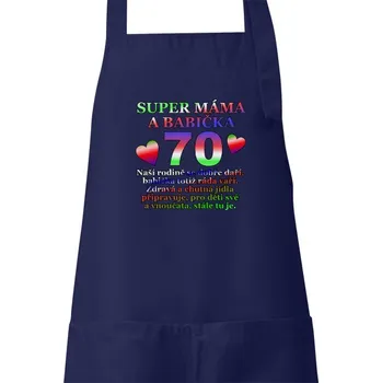 Kuchyňská zástěra Zástěra s potiskem Zástěra 70 let