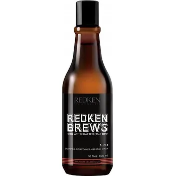 Redken Brews 3in1 Shampoo, Conditioner & Body Wash, 300 ml