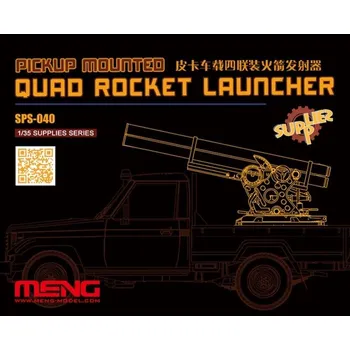 Plastikový model Meng 1/35 Pickup Mounted Quad Rocket Launcher