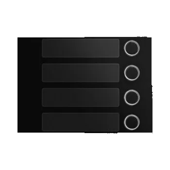 Domovní zvonek Kryt se 4 tlačítky černý Urmet Alpha 1168/14