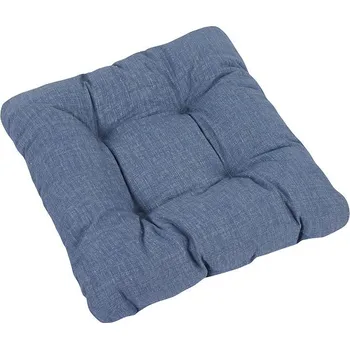 Podsedák Bellatex Ivo Modrá uni režná prošívaný 40 x 40 cm