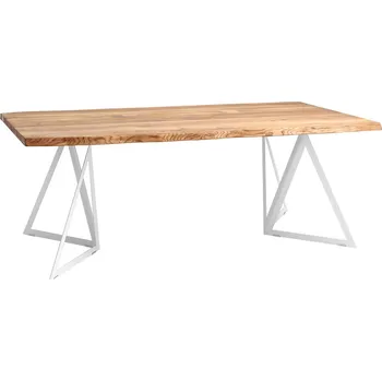 Jídelní stůl Nordic Design Dubový jídelní stůl Geometric 200 x 100 cm s bílou podnoží