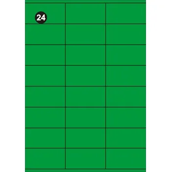 Samolepící etiketa FOPRINT Samolepící etikety 70x36 mm, A4 - zelené (balení 20 listů)