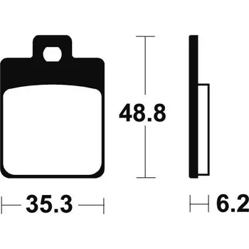 Brzdová destička Brembo (Itálie) Přední brzdové destičky Brembo 07067 - Vespa PX, 150ccm - 02>