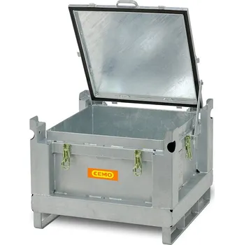 CEMO Sběrný box pro poškozené AKU články ocelový 120 litrů(11201) CEM-11201