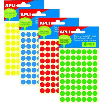 Papír etikety APLI 10mm/315ks - červená