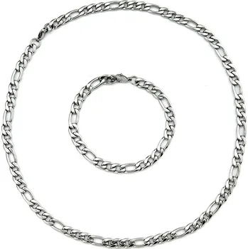 Souprava šperků West Side ocelová souprava Figaro 7,5 mm