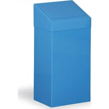 Odpadkový koš Odpadkový koš kovový pro tříděný odpad, výška 700 mm, barva modrá RAL5012