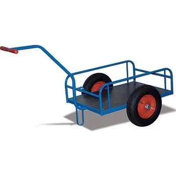 Plošinový vozík Ruční dvoukolový vozík VARIOfit, bez výplně bočních stěn, plocha 1135 x 535 mm, nosnost 400 kg