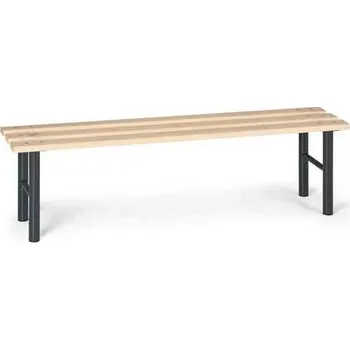 Šatnová lavice, sedák ze smrkových latí, podnoží kovové antracit, délka 1,5 m