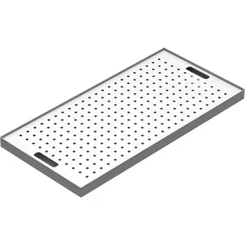 Přídavná pozinkovaná police/vanička s roštem, 940 x 462 x 50 mm, objem 19 l, vč. držáků