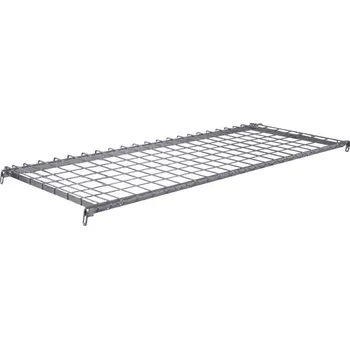 Police závěsná z drátěné mřížky, ložná plocha d x š 1250 x 460 mm, velikost ok 50 x 50 mm, nosnost 80 kg