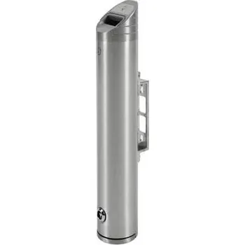 Venkovní odpadkový koš Nástěnný popelník z hliníku, kulatý, šíkmý, výška 480 mm