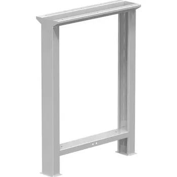 Dílenský stůl Podnože dílenských stolů, pevné, výška 840 mm, hloubka 603 mm, barva šedá RAL7035