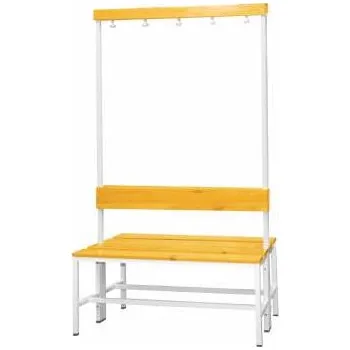 Šatnová lavice oboustranná s věšákem, 10 x háček, délka 1000 mm