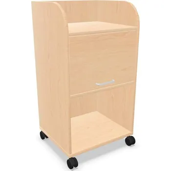 Konferenční stolek Stolek Caddy pojízdný, barva javor, v x š x h: 1030 x 550 x 470 mm