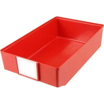 Regálová zásuvka, 182 x 83 x 300 mm, červená.