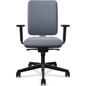 Kancelářská otočná židle GARTA, podstava černá, potah šedý