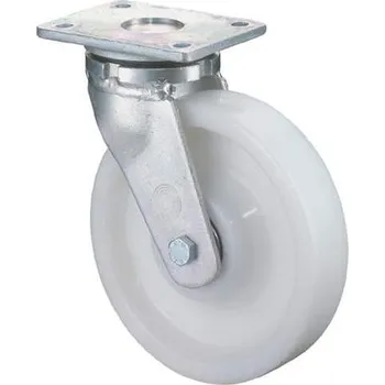 Pojezdové kolečko Transportní kolečko, otočné, kolo z bílého plastu, pr. 120 mm, nosnost 550 kg