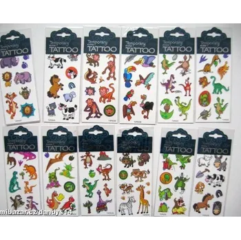 samolepka Tetovácí obtisky dětské- ZVÍŘÁTKA 7,5 x 15 cm.