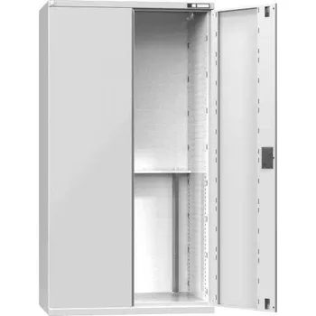 Skříň na CNC nástroje, d x v: 1044x1950 mm, křídlové dveře, šedá RAL7035