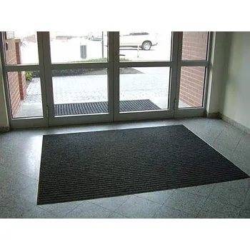 Rohožka Dočišťovací rohož Shatwell, hnědobílá v rámu pro zapuštění do podlahy, cena za m2