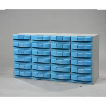 Plastový zásobník VariBox, 1000 x 533 x 355 mm, 24 zásuvek v modré barvě.